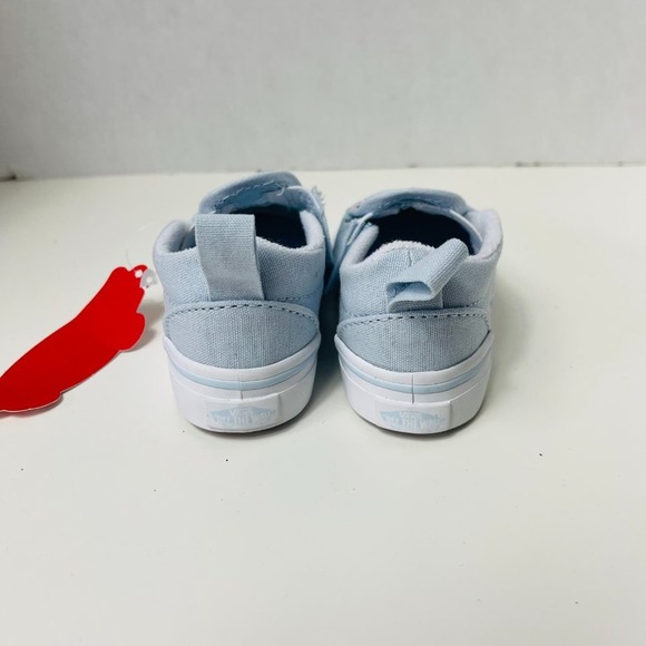 Vans Toddler Slip-On V Sequin Patch Shoe Ballad Blue/True White Size 5.5T NEW - Picture 10 of 11